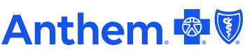 anthem's blue cross blue shield logo in blue